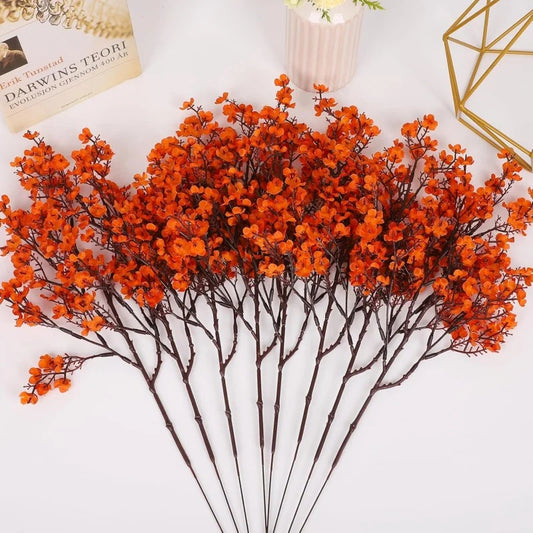 The three stems laid flat