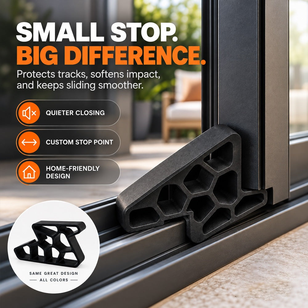 Stop placed in a sliding door track
