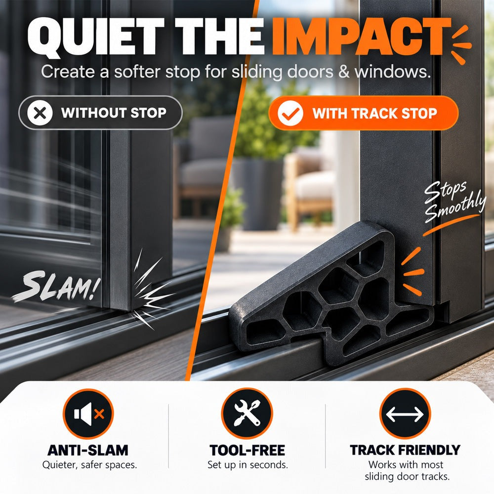 Stop cushioning a sliding door at the end of the track