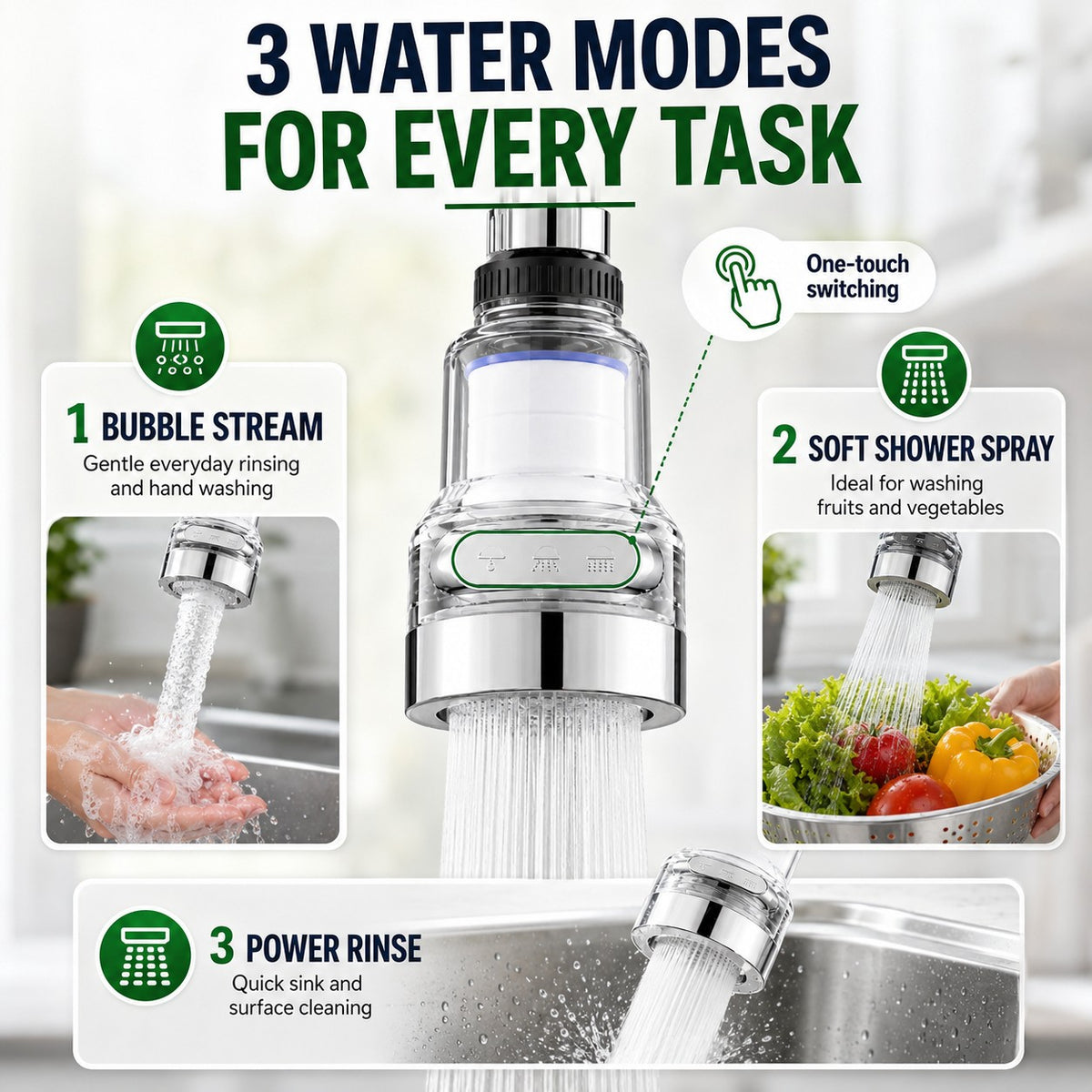The three water flow modes