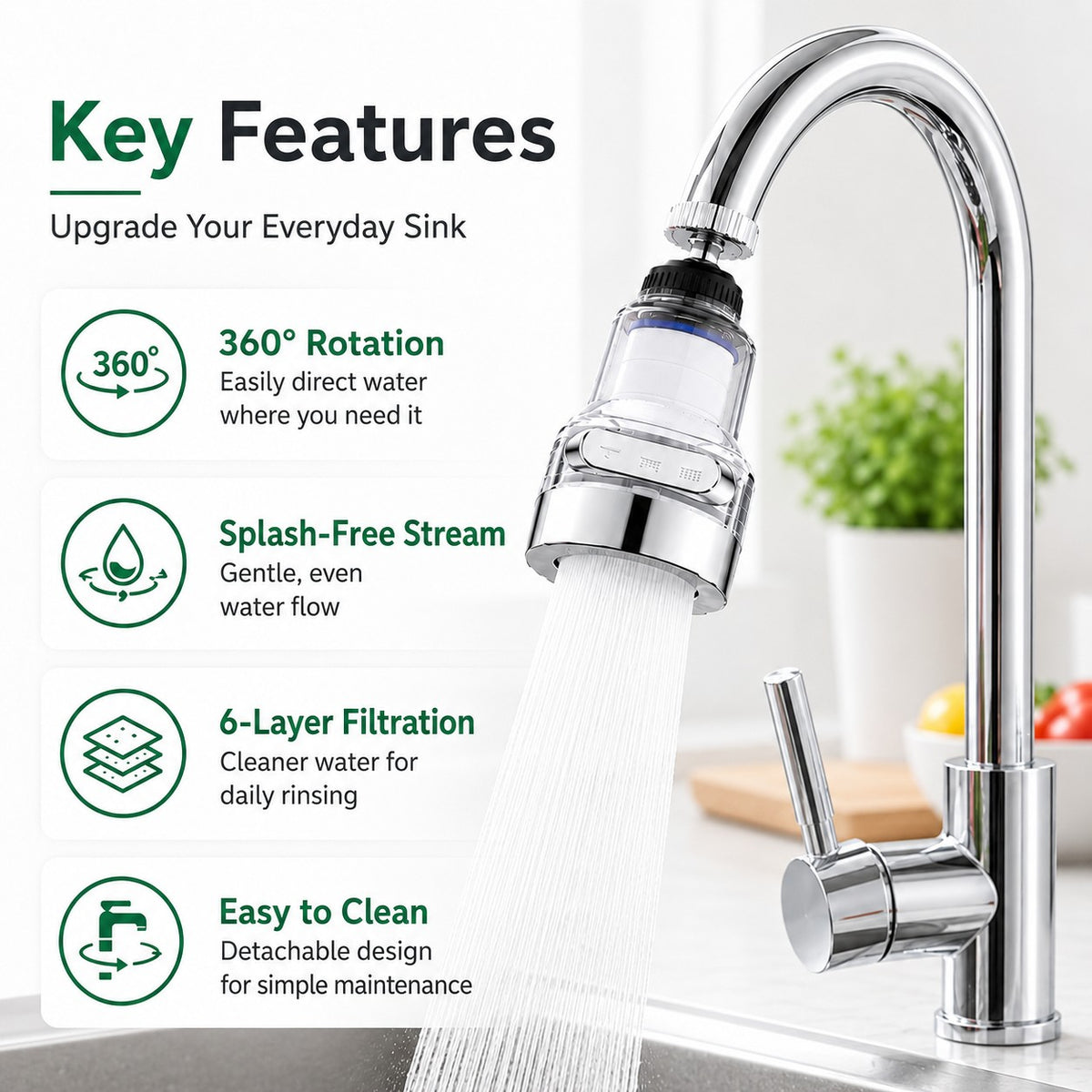 Key features of the tap filter