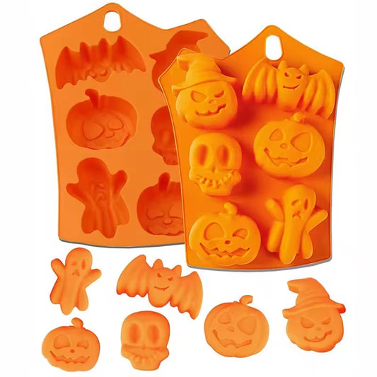 Halloween silicone baking mould with six shapes