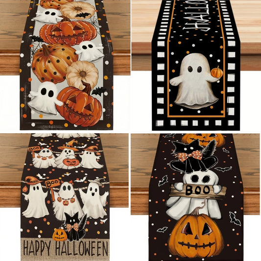 All four Halloween table runner designs
