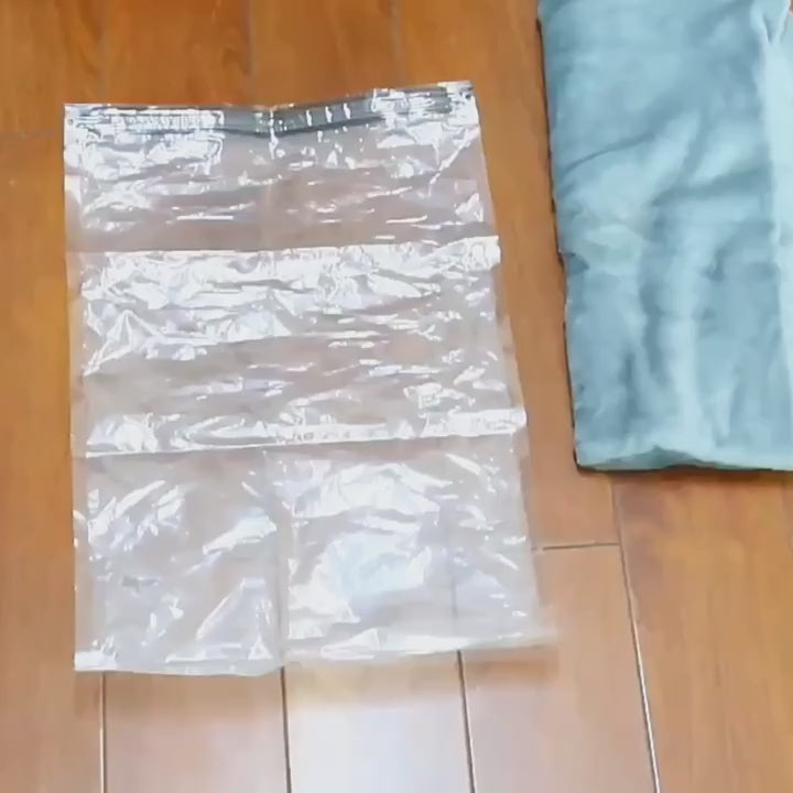 Demo: rolling and sealing a no-pump compression bag